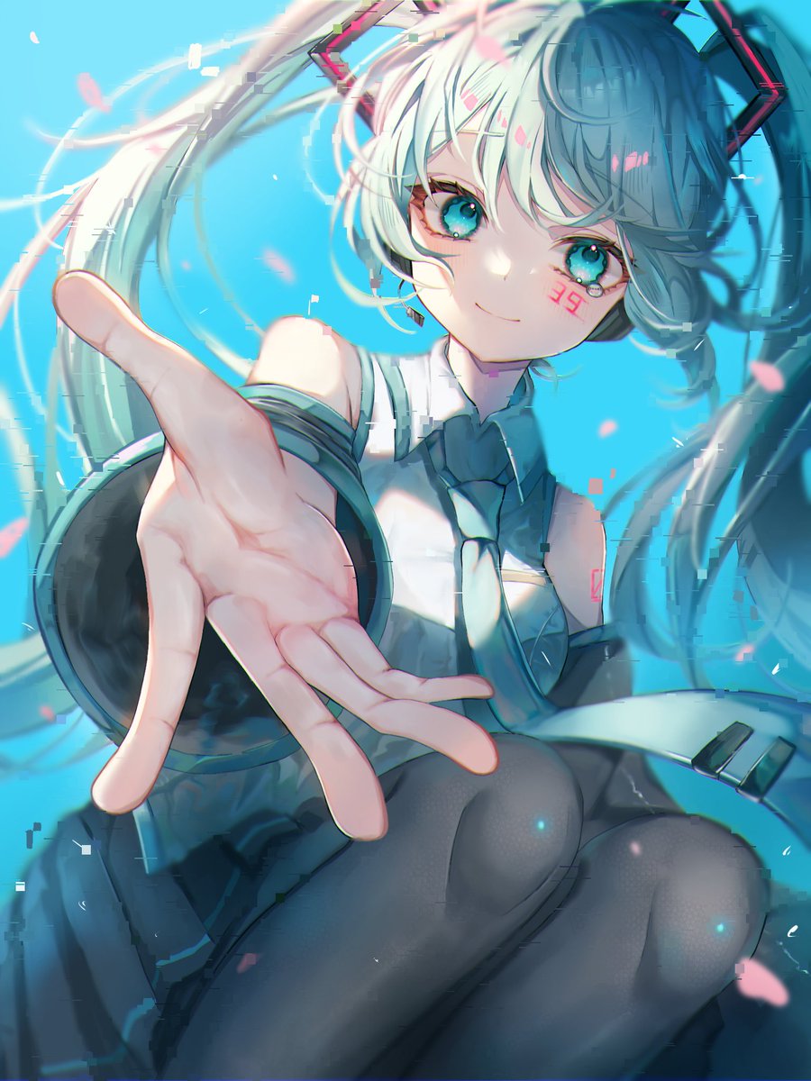 初音ミク「だいすきなあなたへ#ミクの日  #初音ミク 」|ないろのイラスト