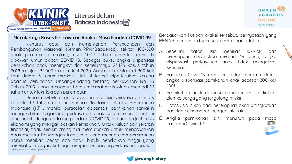 ruangguru's tweet photo. Cerdas Cermat Tryout SNBT di #RGSpace ๐ฏ
Soal 1: https://t.co/eFN9a1gk4p