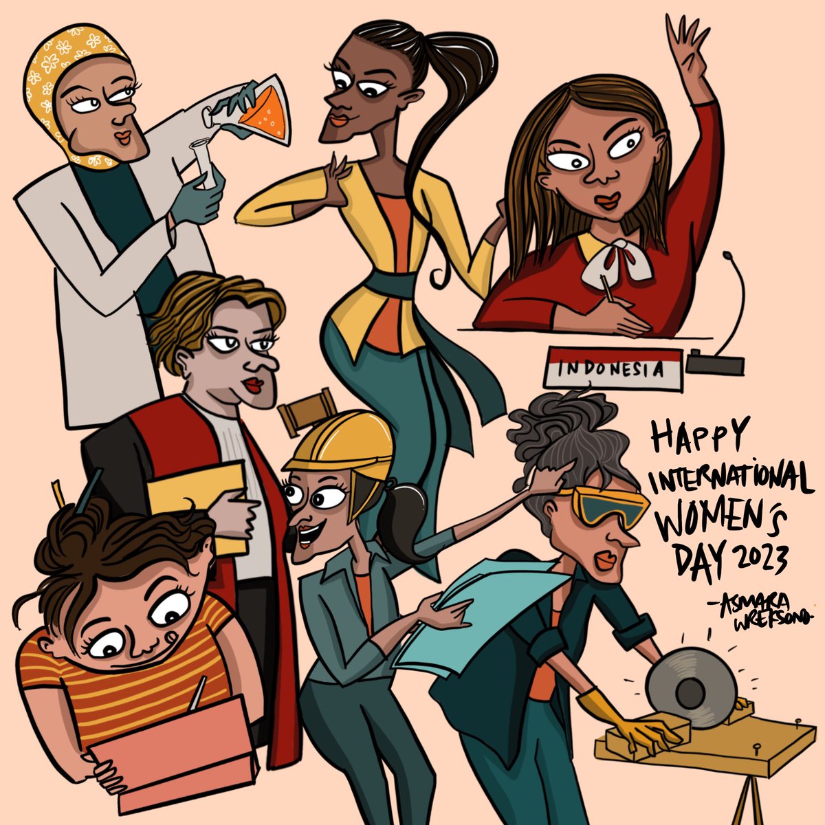 Never too late to celebrate. Happy International Women’s Day! #InternationalWomensDay2023 #illustration