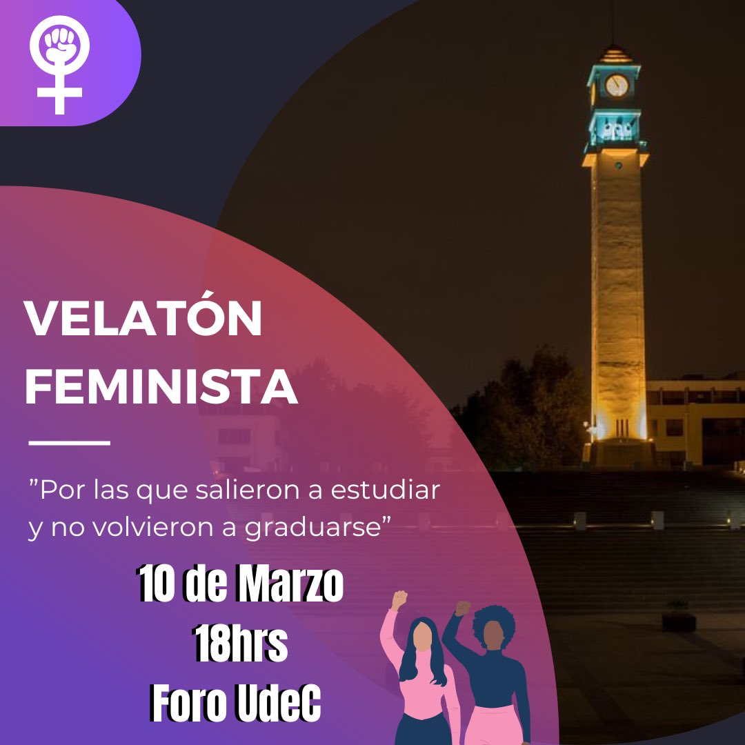 CAAELN's tweet photo. Lamentamos la pérdida de nuestra compañera de Universidad, quien fue víctima de femicidio durante la jornada del 8M. Hacemos un llamado para que sean parte de esta velatón que se realizará hoy, en su nombre y por las que no están.

#velaton #udec #femicidio #concepcion #Chile https://t.co/35cceye0F4