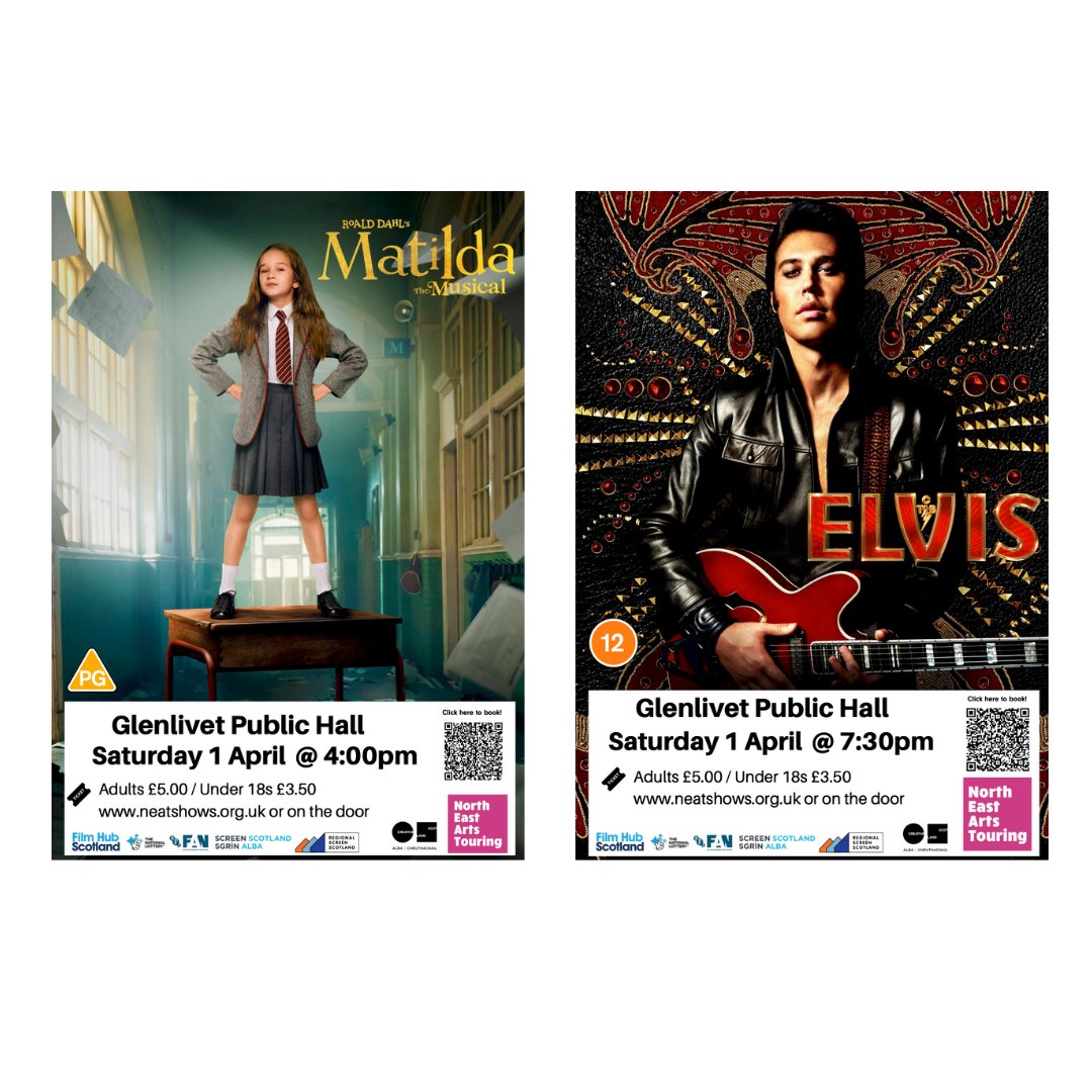 Cinema Double Bill at Glenlivet Hall!🎥 - mailchi.mp/b00ffc608278/c… neatshows.co.uk/all-events/