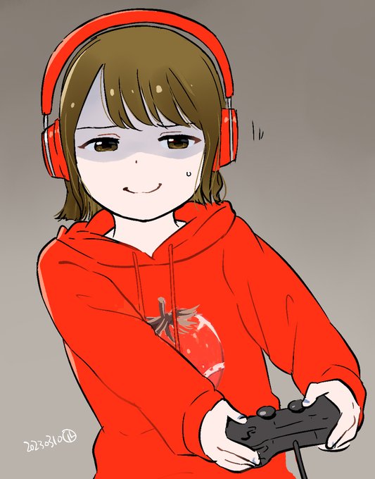 「hoodie playing games」 illustration images(Latest)