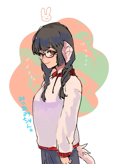 今日は疲れたので地味目のアウラチャンかきました #FF14 