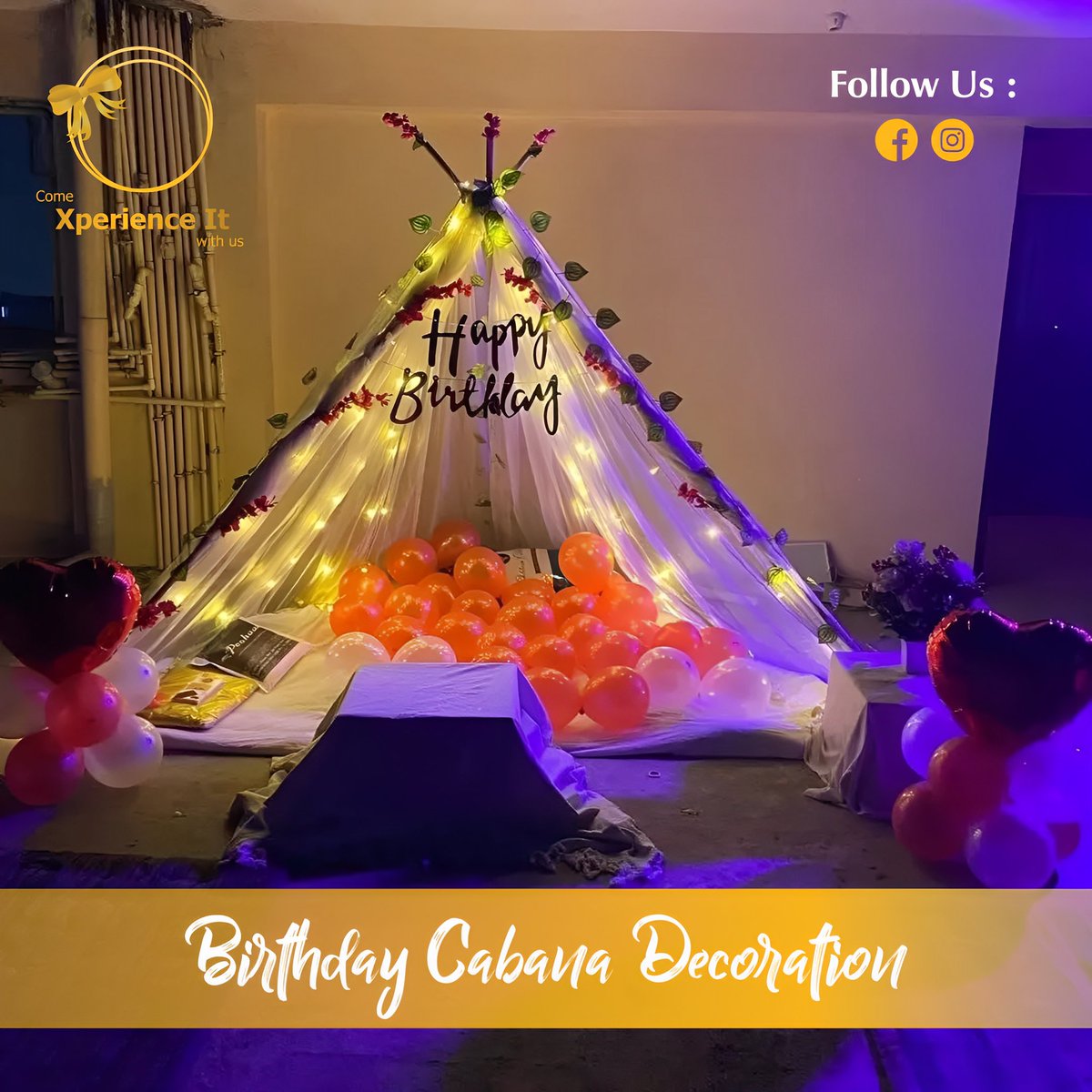 Looking for the best Birthday Cabana Decorations🎈 at home or outside? Book the best cabana decoration in your town '@XperienceIt' within your budget. #eventcompanylucknow #birthday #love #happybirthday #party #Hyderabad #cabanabirthdaydecoration #celebration #hyderabadbirthday