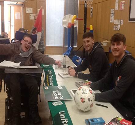 Ascent_Trust's tweet photo. Two players from Sunderland AFC came to Barbara Priestman and Portland Academies this week. 
The theme was United Access, so the players told us about facilities and clubs that are available for people with disabilities to join.  
@sunderlandAFC @b_p_academy #SpecialEducation https://t.co/mrq2cQEKDz