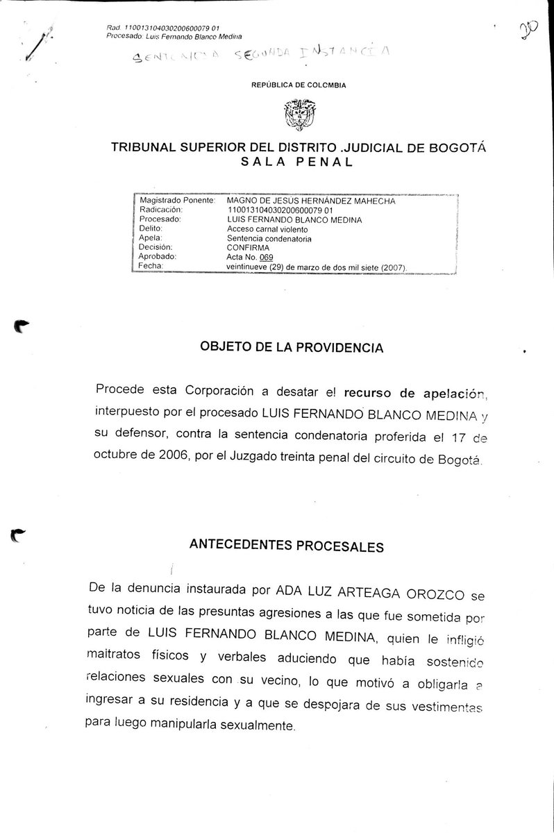 luismedina58h's tweet photo. @BluRadioCo @PLinero @NestorMoralesC todavía uds andan con esa yuca atravesada pensando que en colombia hay #DerechosFundamentales los invito a ver Acusan f. 1. 2 y, condenan fotos 3, 4 sin
#LeyPreexistente art. 29 Constitucional además clausuran juicio sin #AbogadoDefensor. https://t.co/sFpx6SlKMZ