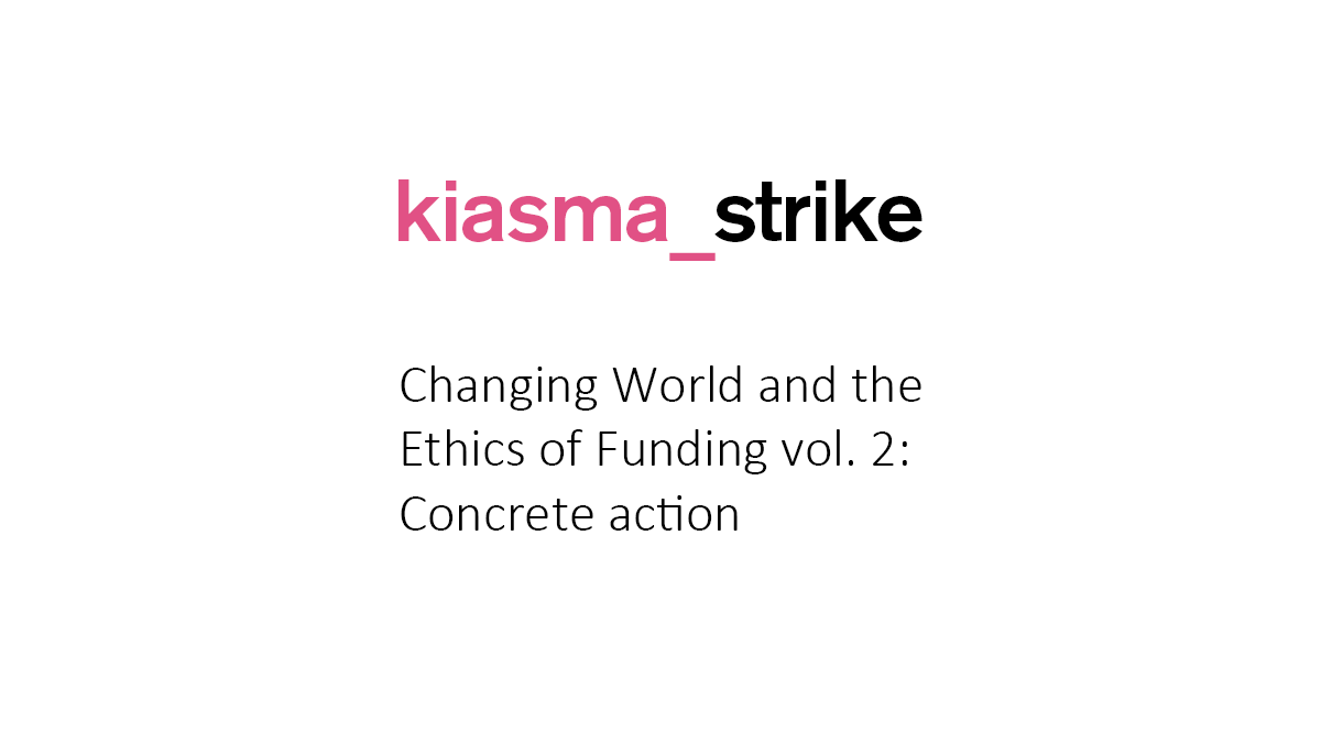 KiasmaMuseum's tweet photo. Want to ensure that the private funding of art organizations is ethical and sustainable?

Register now for the Concrete action event, which Kiasma_strike organises in conversation with the Museum of Contemporary Art Kiasma.

Read more at https://t.co/JHTqYjQk0x https://t.co/AATAdZFm6r