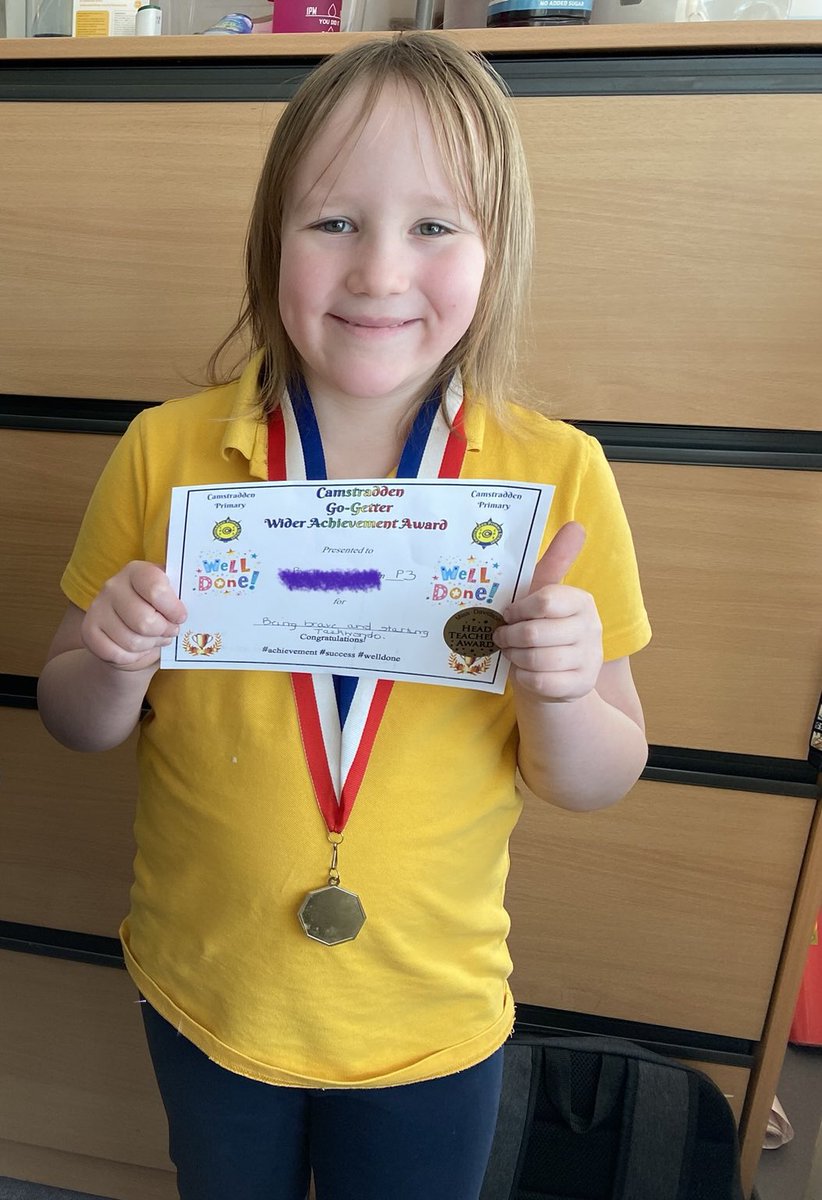 Well done to this Camstradden Go Getter for being brave and starting taekwondo 🎉🥇🥳#celebratingsuccess #proudteachers #bebrave