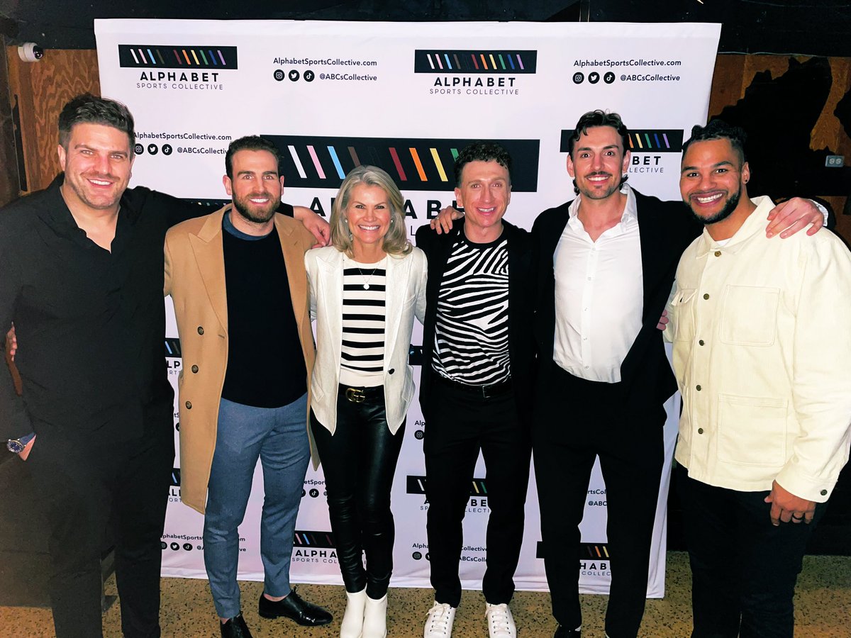 So proud to join Ryan O’Reilly and <a href="/MarkFraser02/">Mark Fraser</a> of the <a href="/MapleLeafs/">Toronto Maple Leafs</a> at the launch of <a href="/ABCsCollective/">Alphabet Sports Collective</a> 
Kudos to <a href="/baynep/">Bayne Pettinger</a> @brock_mcgillis &amp; <a href="/kurtisgabriel/">Kurtis Gabriel</a> for all you’re doing to make hockey a safe &amp; inclusive space for everyone. 🏳️‍🌈 🏒