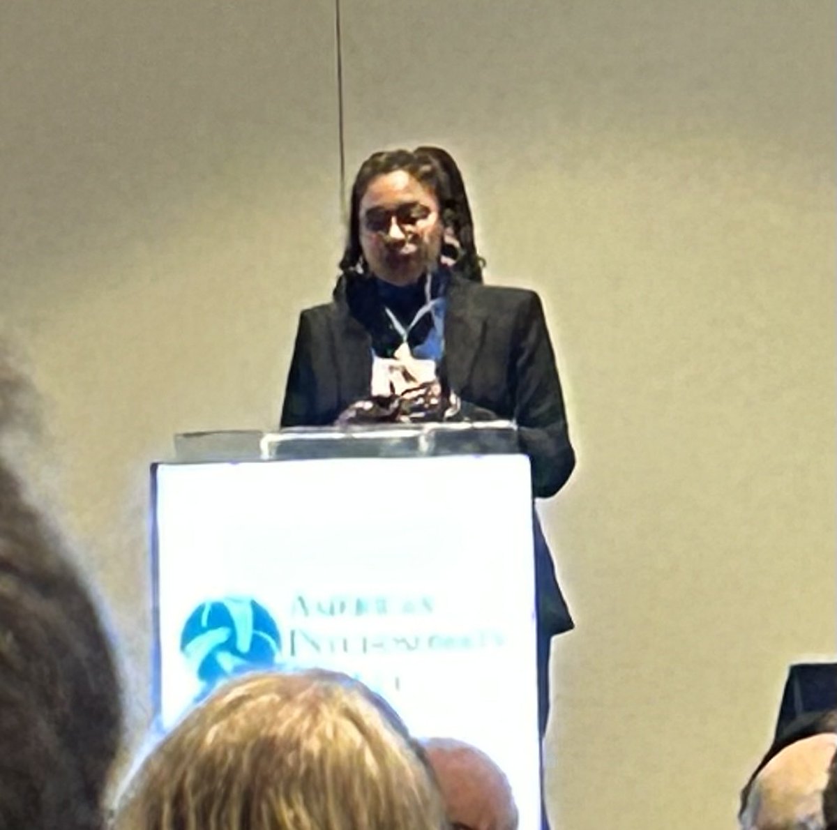 Our fabulous el Presidente Tene gives her presidential address #APS2023PuertoRico on her journey and recent work on race and health risk