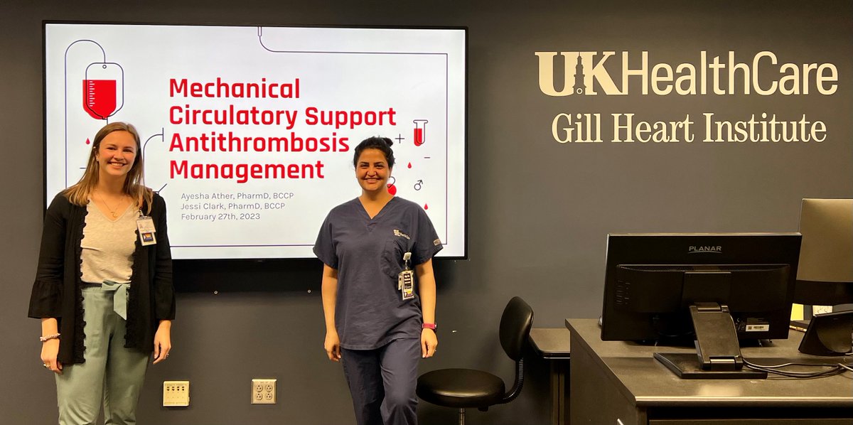 Kathleen Faulkenberg (@kdfaulkenberg) on Twitter photo Great talk on contemporary anticoagulation management in durable and non-durable MCS by our own <a href="/JessiPharmD/">Jessi Clark</a> and <a href="/CardsrockAyesha/">AyeshaAther</a> for <a href="/Kentucky_Cards/">University of Kentucky Cardiology Fellowship</a>! Great talk on contemporary anticoagulation management in durable and non-durable MCS by our own <a href="/JessiPharmD/">Jessi Clark</a> and <a href="/CardsrockAyesha/">AyeshaAther</a> for <a href="/Kentucky_Cards/">University of Kentucky Cardiology Fellowship</a>!