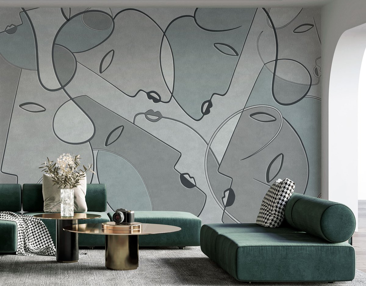 infoaffreschi's tweet photo. This exclusive #walldesign has been created by hand with the oneline technique to represent human interaction in a variety of forms based on balance and fluid communication. All our #wallcoverings are reproduced on a handmade plaster-based backing, bespoke and natural. https://t.co/eZd46NEK0k