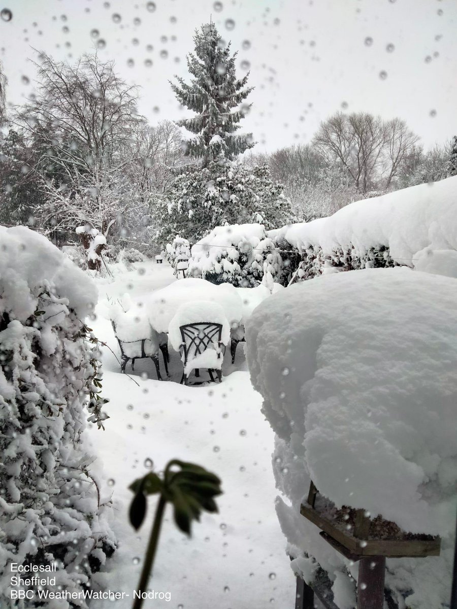 MetMattTaylor's tweet photo. You may not have seen snow where you are, but take a look at these photos from S Yorks and Derbyshire!

30-50cm of snow in less than a day

In Sheffield it was their snowiest March day since records began in 1882. https://t.co/0WG66VmipF