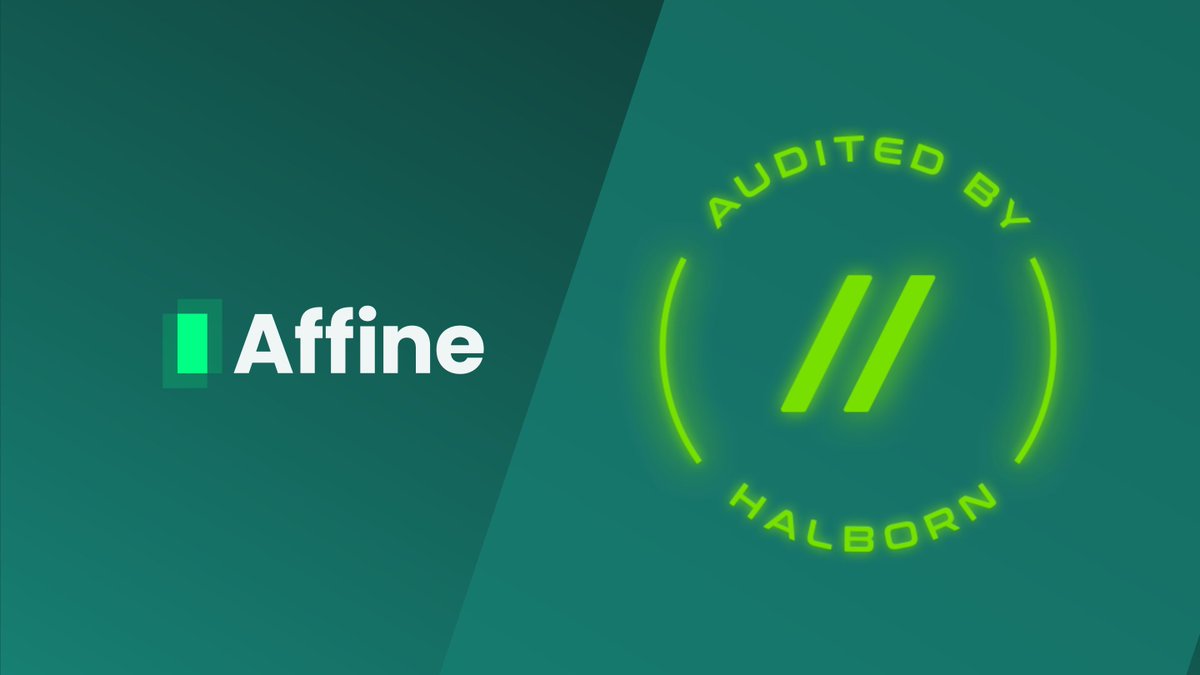 AffineDeFi's tweet photo. Security of the users’ funds has been our priority since day one. That’s why we partnered with @HalbornSecurity to audit our smart contracts!

Their award-winning team found no major security threats in Affine’s smart contracts. https://t.co/rkJoZ6TzHf