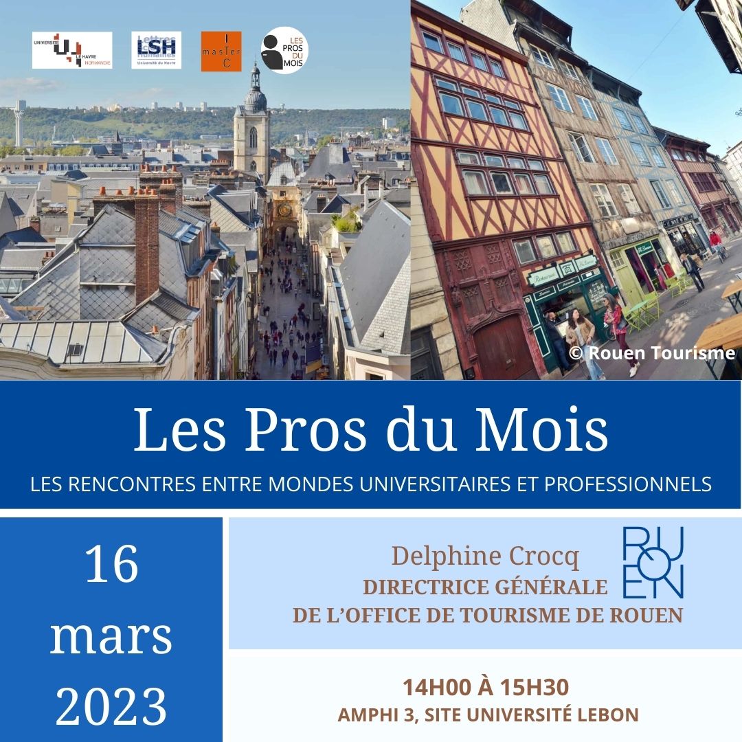 [16 mars 2023] Nous avons le plaisir d’accueillir Delphine Crocq, Directrice générale de l’office de tourisme de Rouen. Une occasion d’évoquer les missions et stratégies de l’office de tourisme ; les atouts touristiques de la destination Rouen et les projets en cours !