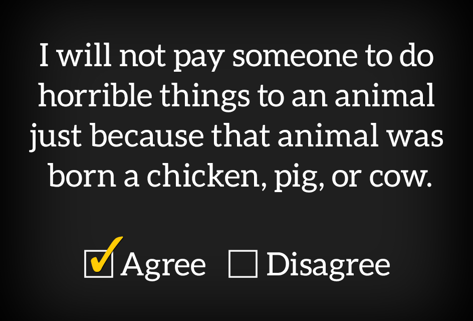 JohnOberg's tweet photo. Veganism in a nutshell.

Retweet if you choose "AGREE." ✅

Or, explain if you choose "DISAGREE." ❌ https://t.co/M7gTFVuR3r