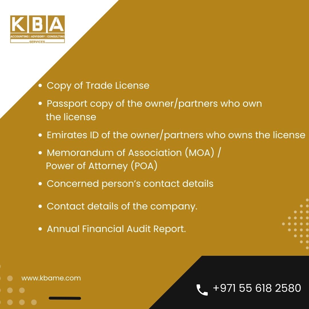 kba_llc's tweet photo. Here are the documents required for corporate tax registration in the UAE. If you need assistance with corporate tax registration in the UAE, our expert team is available to help.

☎️ +971 43 96 2233
📞 +971 55 618 2580
✉️info@kbame.com
🌐https://t.co/xsdezycutL

#corporatetax https://t.co/d1xYjs7toU