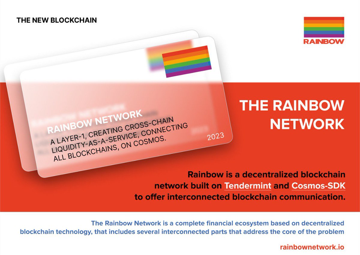 SmarttSvetlana's tweet photo. Rainbow Network is your one-stop platform in the search for a cross-chain, decentralised and permissionless DeFi platform that simplifies investment protocols and processes. https://t.co/vvDmaf5rvR
#RBWNetwork #blockchain #crosschain https://t.co/d6SIn5kZyQ