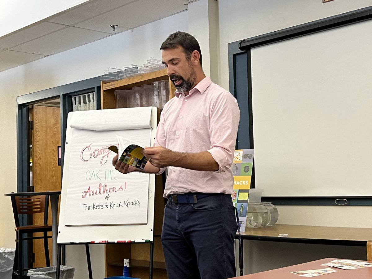 Celebrated OHHS published writers of “Trinkets &amp; Knick-Knacks” - Julia, Addison, Julie, Amalie, Mars, Faith, Maverick and Mr. Young.  Way to go!!