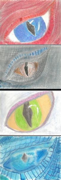 Some examples of artwork from year 6 inspired by Sophie Stewart 'The Best Kept Secret Trilogy' 🎨