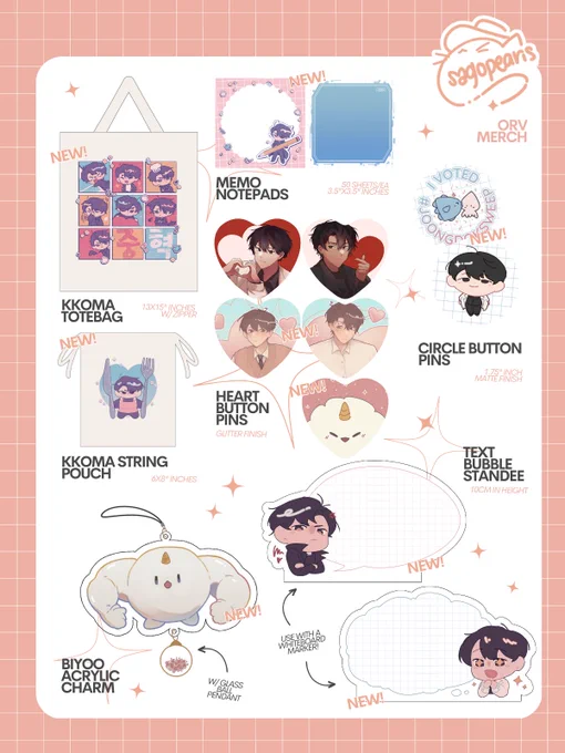 will be opening store pre-orders soon with new merch!! here's the catalogue🙏🙏 please look forward to it! 