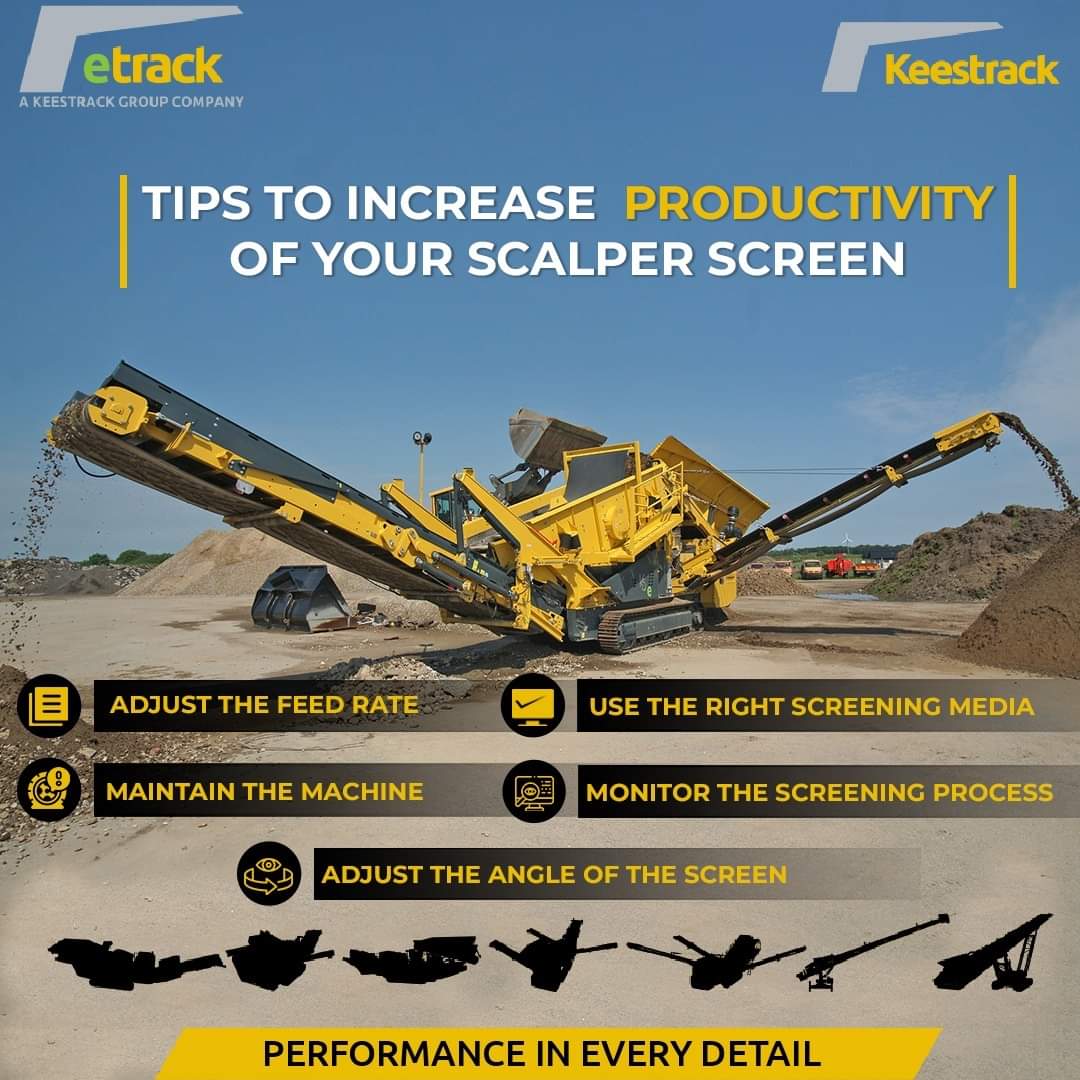 KeestrackIndia's tweet photo. #Keestrack’s scalper screen are highly efficient #screeningmachines that can help you sort &amp; separate various materials quickly &amp; effectively. To increase the screening efficiency of your #scalperscreen

Follow @KeestrackIndia &amp; @Keestrack1
#etrackcrushers #evolution https://t.co/ukGvFXtURl