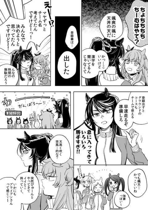 チーム<颯天>発足妄想漫画(マヤブラ)2/2 