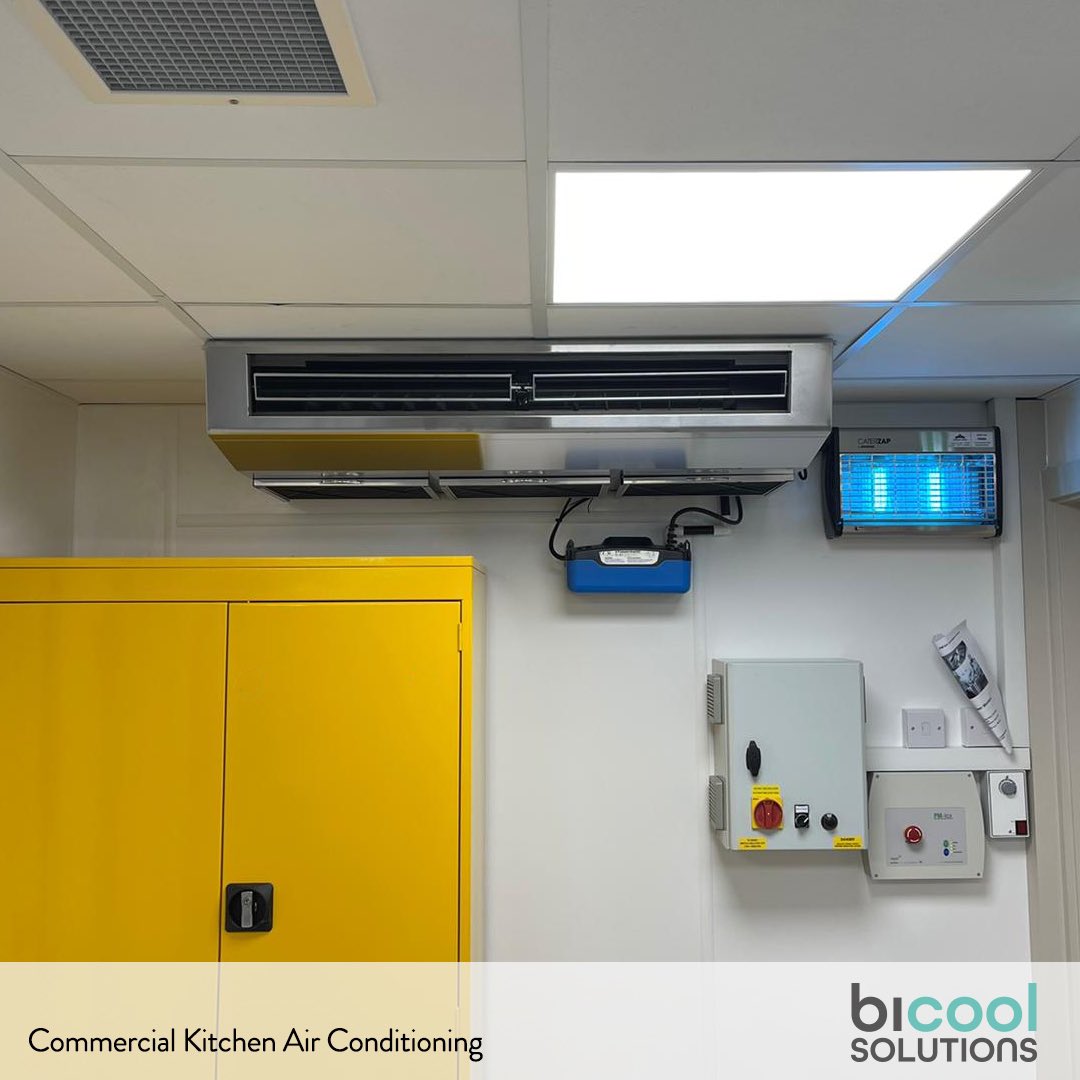 BicoolAirCon's tweet photo. Commercial kitchen air conditioning not only offers cooling comfort during those busy service hours… it can also be a saving grace for your refrigeration 🧊 #commercialkitchen #restaurant #kitchenequipment #kitchenaircon #telford https://t.co/TCfUxUVrWs
