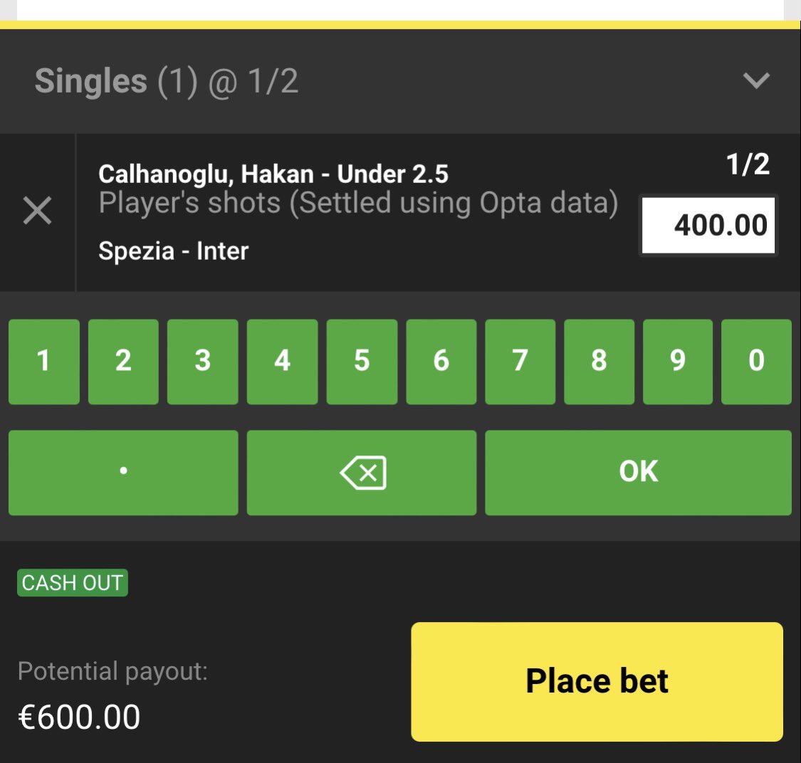 riskfreeduck's tweet photo. €400 on Calhanoglu under 2.5 shots Unibet 

€200 on Calhanoglu over 2.5 shots bet365

€80 profit if he has 3 or more shots 

Daily bets like this on my Patreon. Link in bio

#matchedbetting #riskfree #allhailtheduck #betting #sportsbetting #tipster 
#football #footballskills https://t.co/EmkEUG9akG