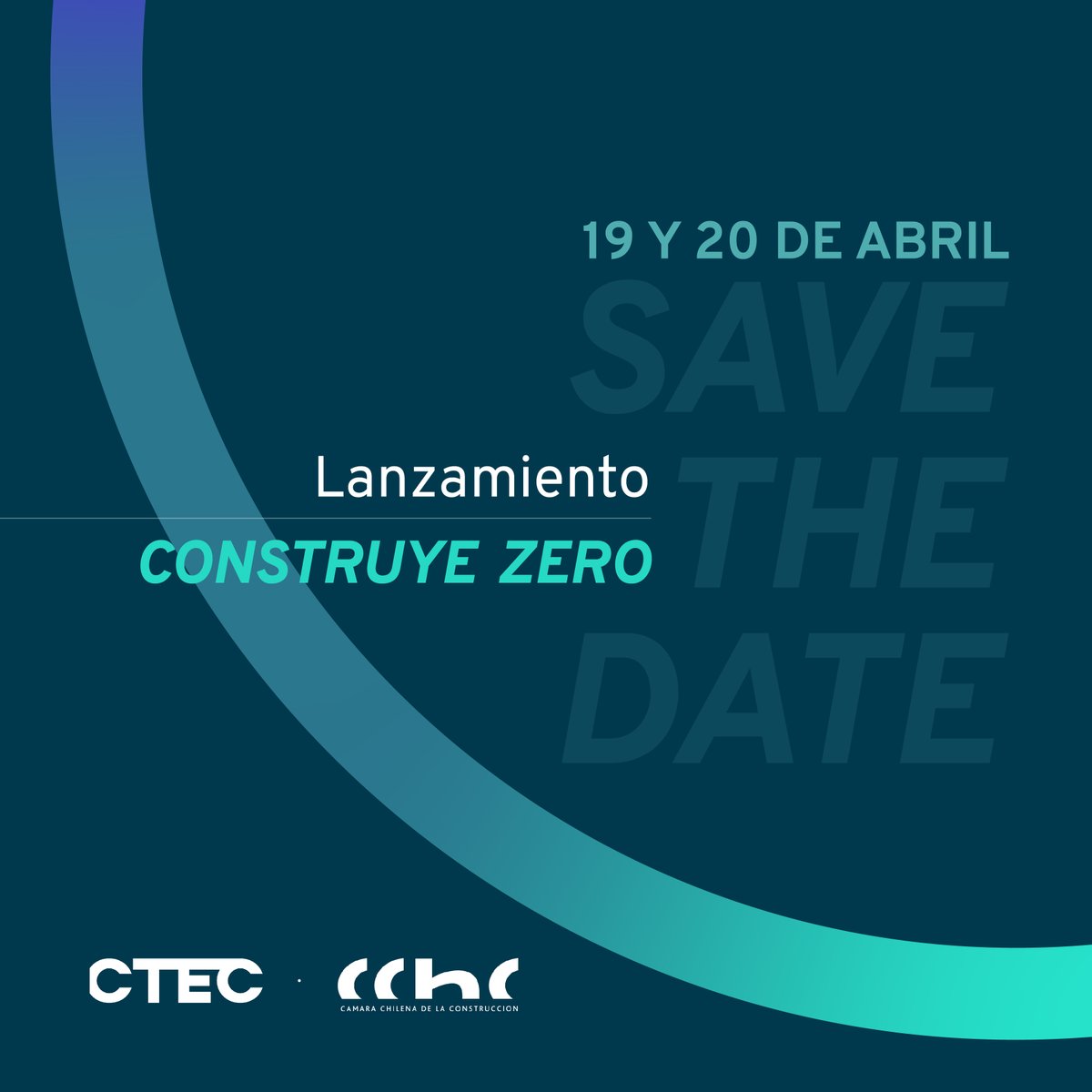 🗓¡Reserva la fecha! 19 y 20 de abril Seminario Internacional Construye Zero

👀¡Muy pronto inscripciones abiertas!

#ConstruyeZero #ParqueCTEC #CTECInnovacion #CambioClimático #Descarbonizacion #Sustentabilidad #Construccion <a href="/Corfo/">Corfo</a>  <a href="/CChC_Chile/">Cámara Chilena de la Construcción</a>