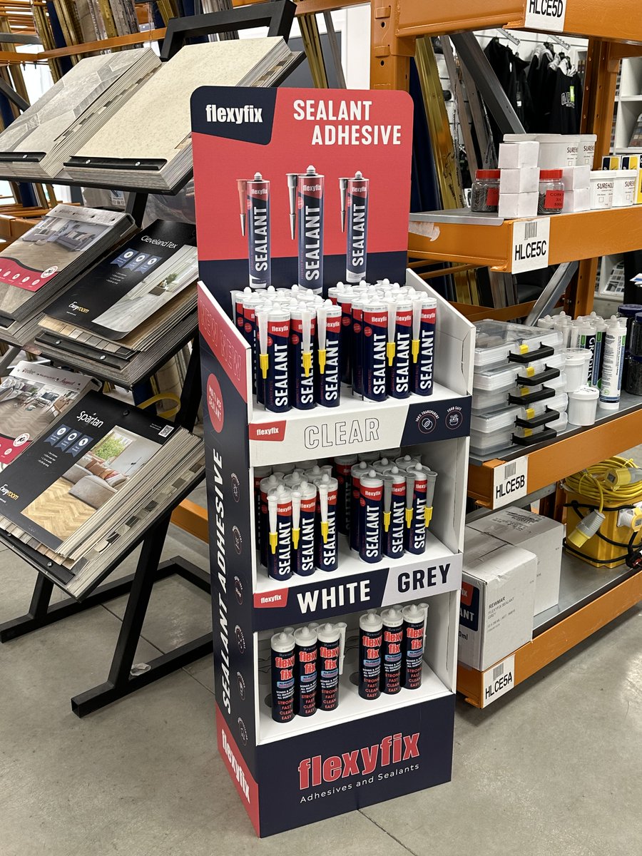 👉See our BRAND NEW #Flexyfix Advanced Mastic Sealants being rolled out to our distributors, as seen here at CK Davie Glasgow <a href="/HeadlamGroup/">Headlam Group plc</a> 

⚪️Available in Clear, White &amp; Grey

📞For more information about our products contact us at sales@rewmar.co.uk or call us on 03338001966
