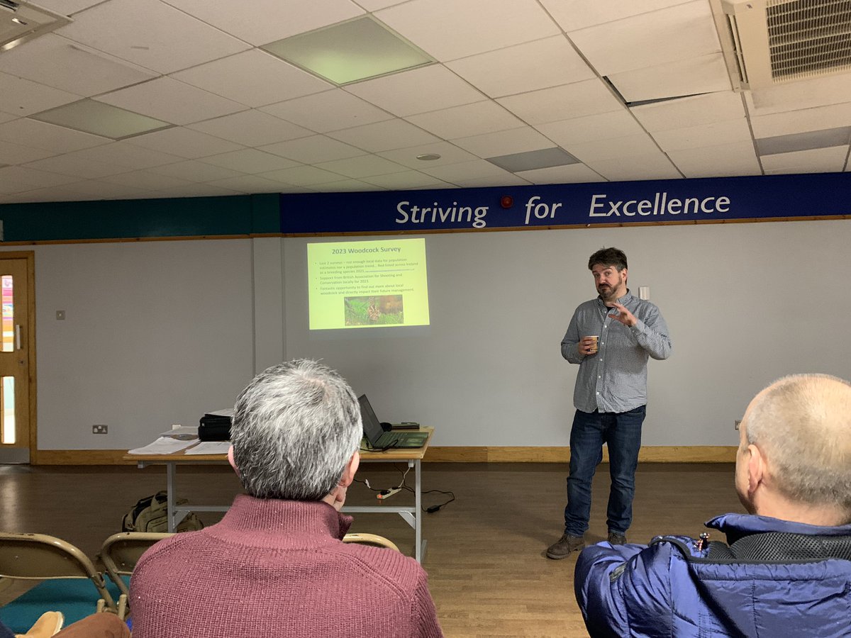 BTO_Tyrone's tweet photo. Great talk by @mstinson1871 in Limavady last night on Woodcock for the BTO’s Woodcock survey this year. https://t.co/GEY0AgNSXC