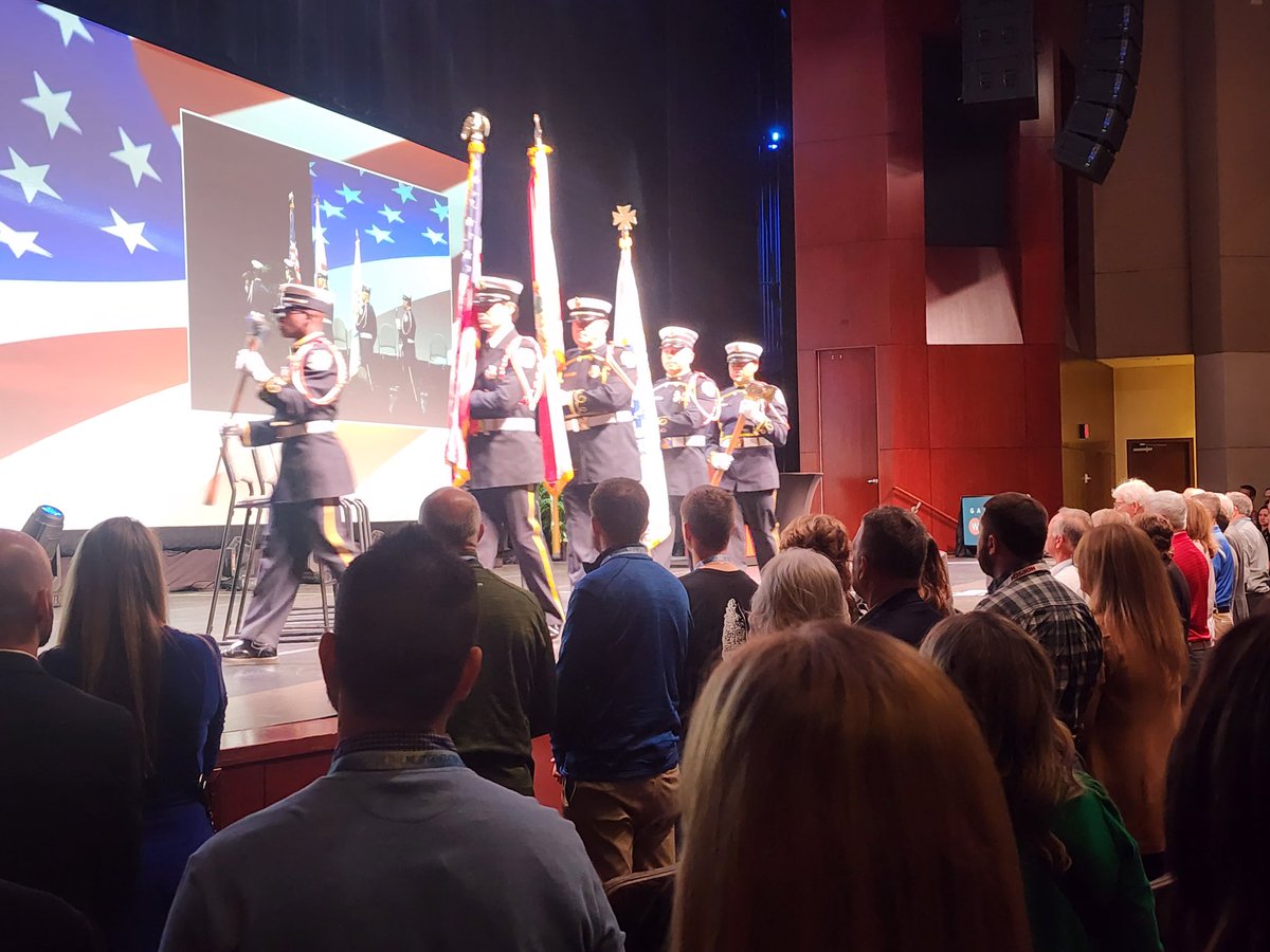 Presentation of colors and singing of national anthem perfect way to start day-two of Commodity Classic!