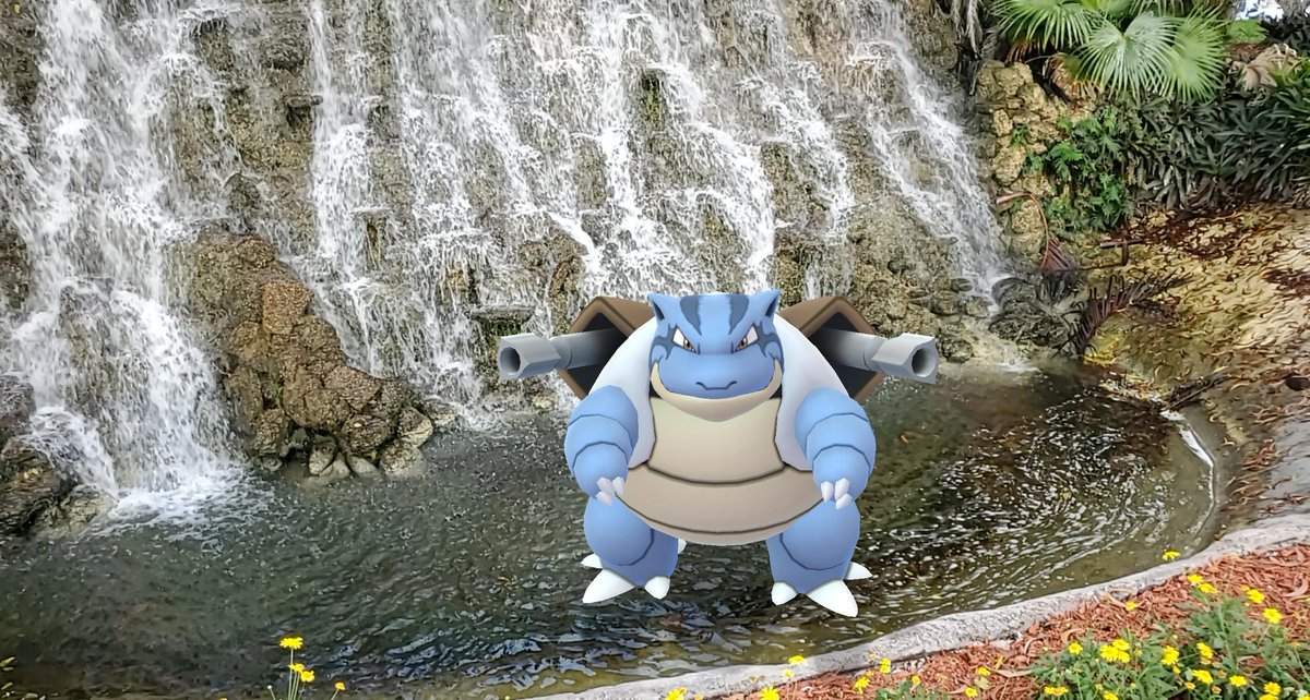 BlackUniGryphon's tweet photo. #CloneBlastoise #ClonePokemon #GOsnapshot #Blastoise #PokemonGo #MyPokemonGoLife #MyPokemonGoCareer #waterfall #Florida https://t.co/wqiq94Nrh0