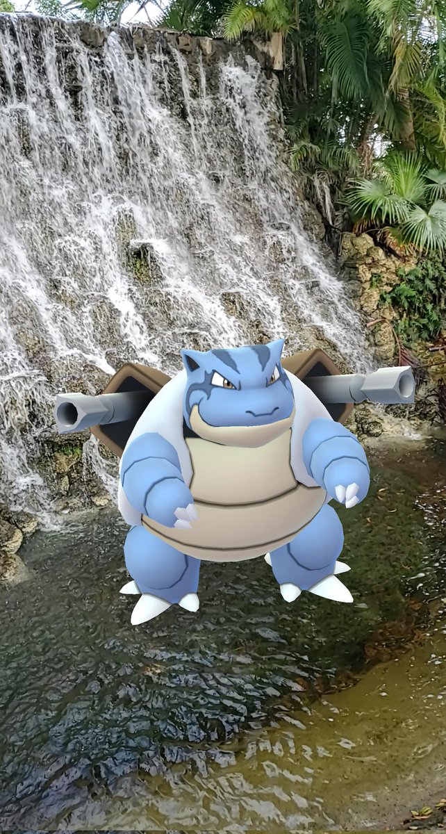 BlackUniGryphon's tweet photo. #CloneBlastoise #ClonePokemon #GOsnapshot #Blastoise #PokemonGo #MyPokemonGoLife #MyPokemonGoCareer #waterfall #Florida https://t.co/FVH5pF93zz