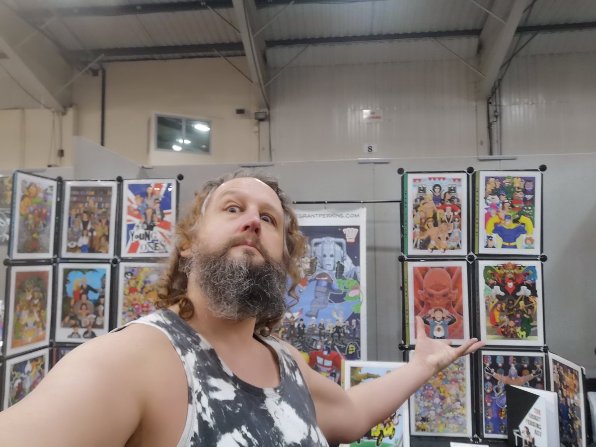 TheGrantPerkins's tweet photo. All set up in #Exeter for @ukcgfevents Exeter #ComicCon. Come say hey this weekend. #ExeterComicCon https://t.co/VT92TjmDM2