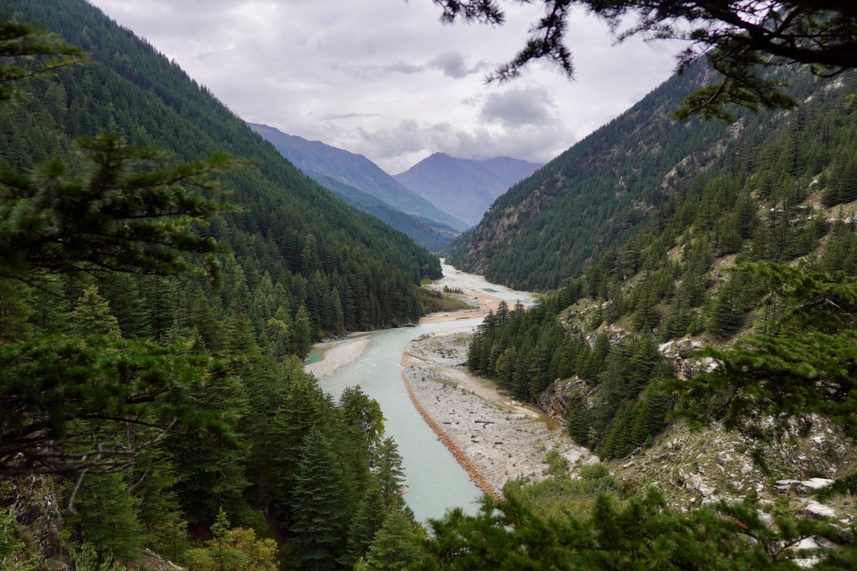 The Bhagirathi river, one of the primary tributaries of the Ganges, snakes through the picturesque Harshil Valley, providing a stunning backdrop for travelers and hikers. #BhagirathiRiver #HarshilValley #NatureLovers

#IncredibleIndia