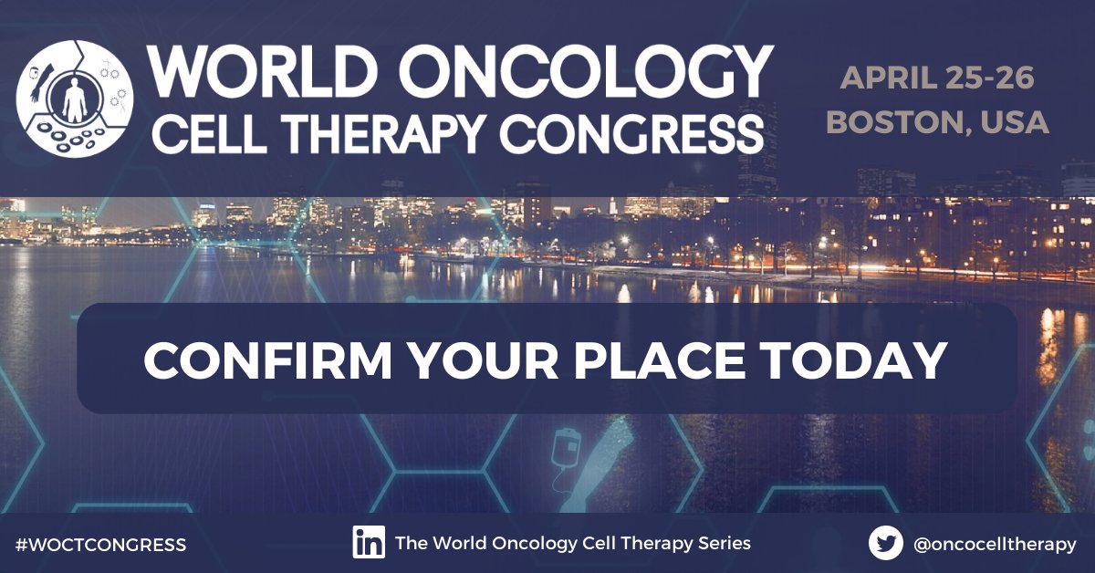 oncocelltherapy's tweet photo. ⚠️ This is your Friday Reminder! ⚠️

We are now just over 1️⃣ month away from the 7th Annual World Oncology Cell Therapy Congress (April 25-26, Boston) and we would love to see you there. 

Confirm your place here today and don’t miss out: https://t.co/1cCF7TgmGY https://t.co/heUCYPTv9b