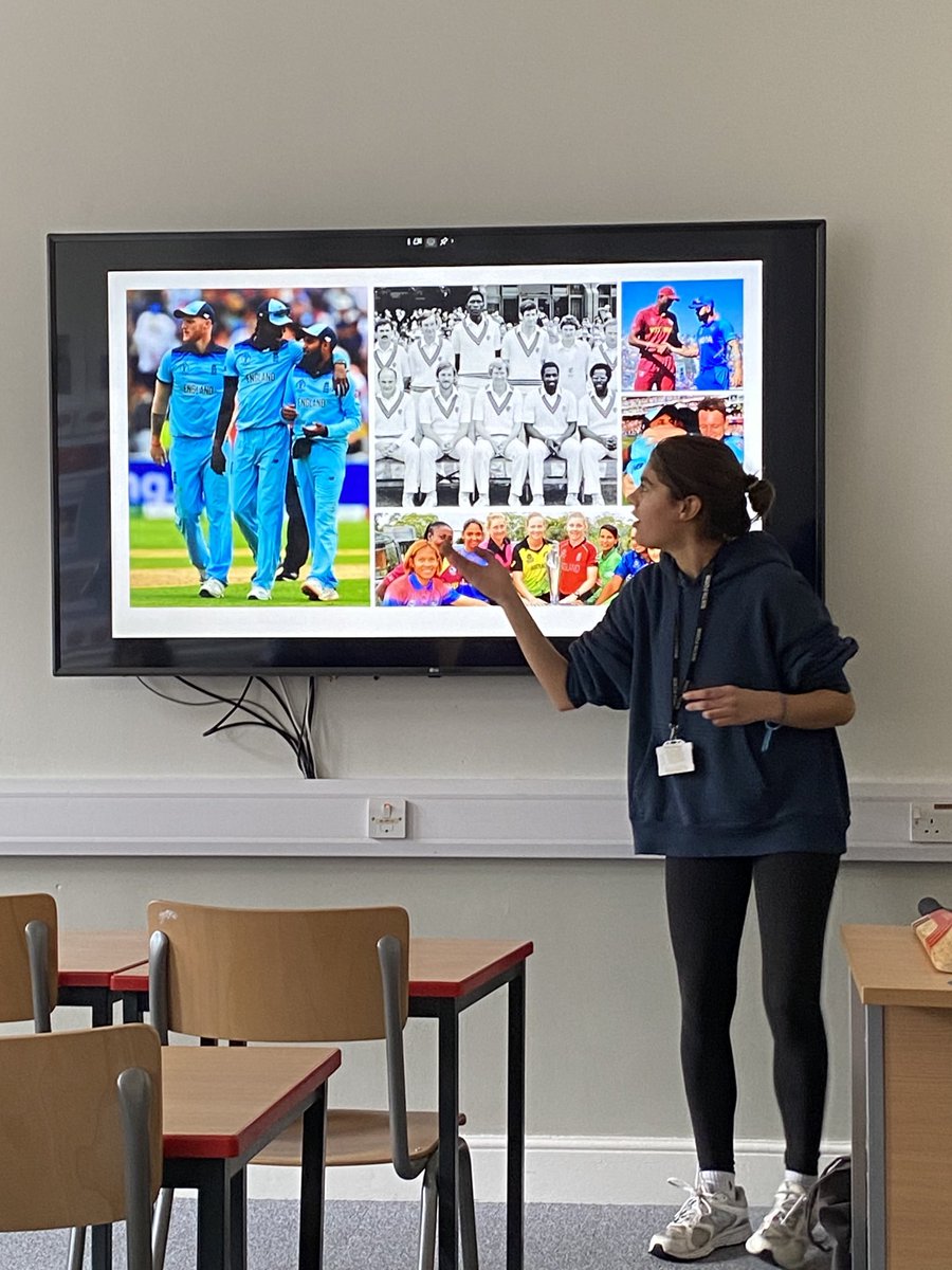 MsKristinaLewis's tweet image. Loved learning about the history of the England and West Indies cricket teams in the 1970s. Well done to our Lower Sixth historian for leading today’s discussions on race relations in sport 🏏 #StretchandChallenge #OpeningMinds #ResearchSkills ⁦@FHSRegentsPark⁩