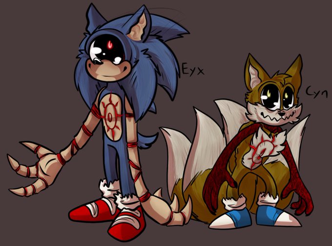 Kaua16 على X: EYX + CYN are here what do you think? #sonic #tails  #pixelart #sonicexe  / X