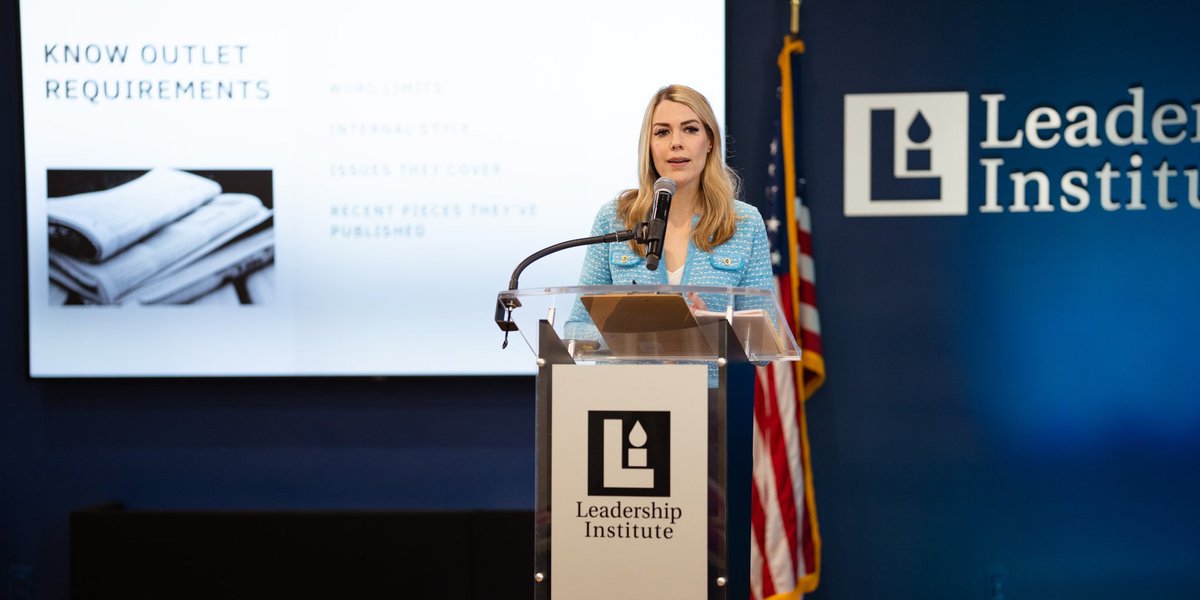 LeadershipInst's tweet image. Leadership Institute was proud to welcome Faculty Member @MaryVought to lecture for Pitch Perfect: Getting Your Story Published.

#ConservativeMovement #PublicRelations #MediaTips