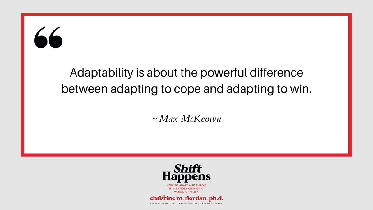 "Adaptability is about the powerful difference between adapting to cope and adapting to win." - Max McKeown
#adaptability #change #quote #inspiration