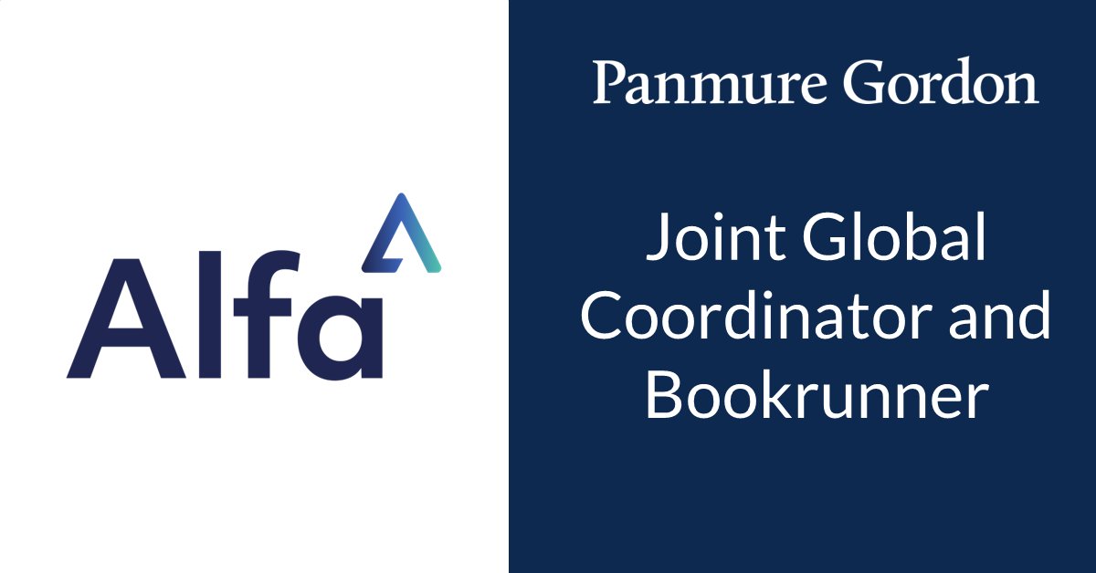 PanmureGordon's tweet photo. As a Joint Global #Coordinator and #Bookrunner to Alfa Financial Software Holdings, @PanmureGordon successfully placed via ABB 16m existing ordinary #shares at a price of 135p, on behalf of CHP #Software and #Consulting. #panmuregordon #investmentbank https://t.co/YZI4MJUT0s