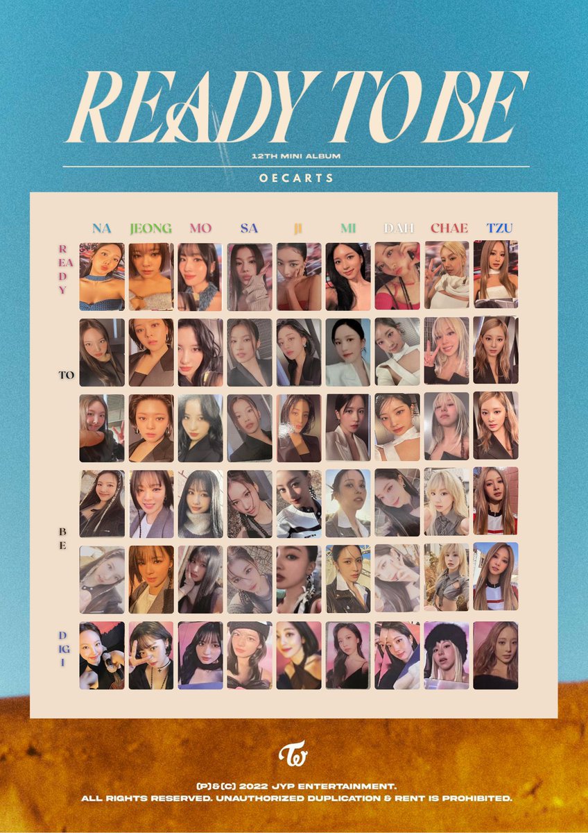 もうREADY TO BEのトレカ一覧のテンプレ出てました。 有難く使わせて