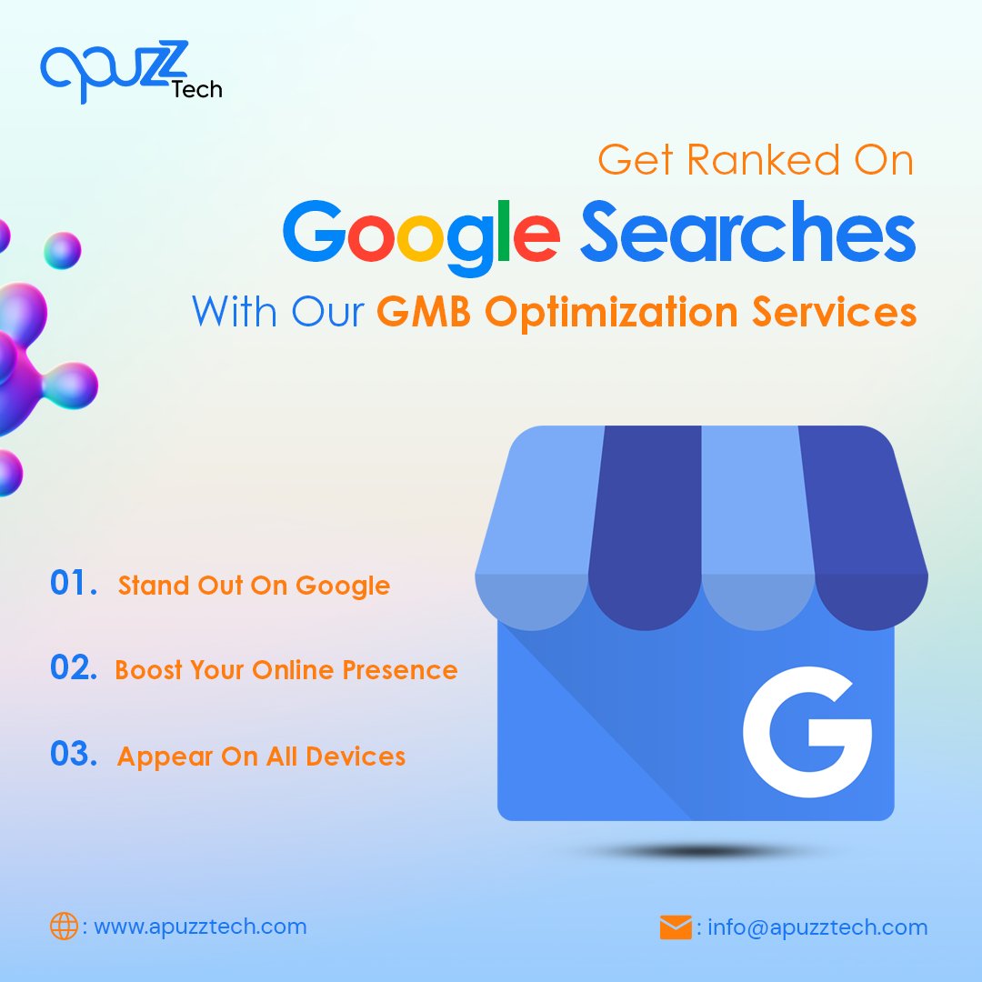 ApuzzTech's tweet image. Boost your online presence and get noticed on Google with Apuzztech's unbeatable GMB optimization services! 🚀🌟

Contact us today to get started!
✉ info@apuzztech.com
🌐 apuzztech.com

#GMBoptimization #Apuzztech #GoogleSearchRanking #googlemybusiness #googlelisting