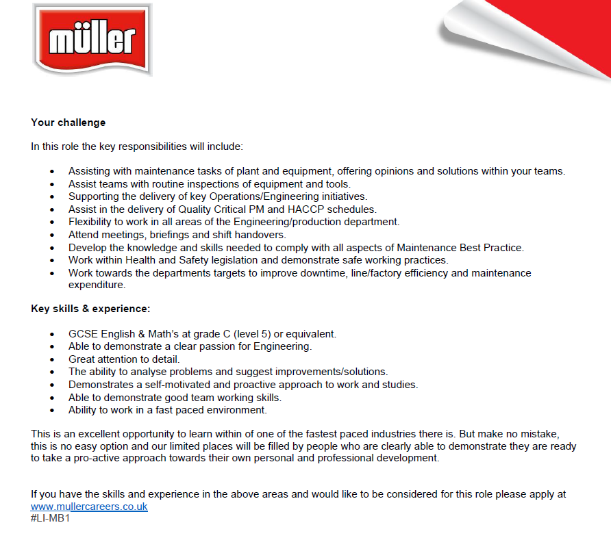 Muller Engineering Apprentices 2023