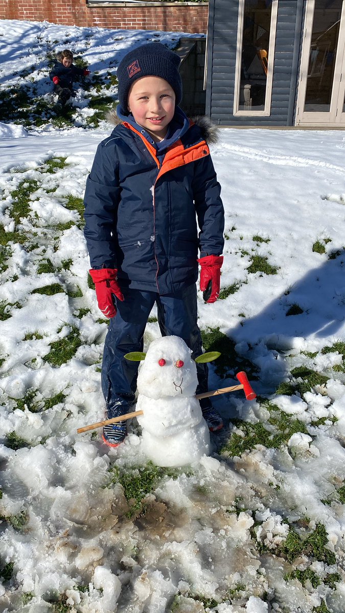 Samuel and his snowman! <a href="/Wrenthorpe_SCH/">Wrenthorpe Academy</a>