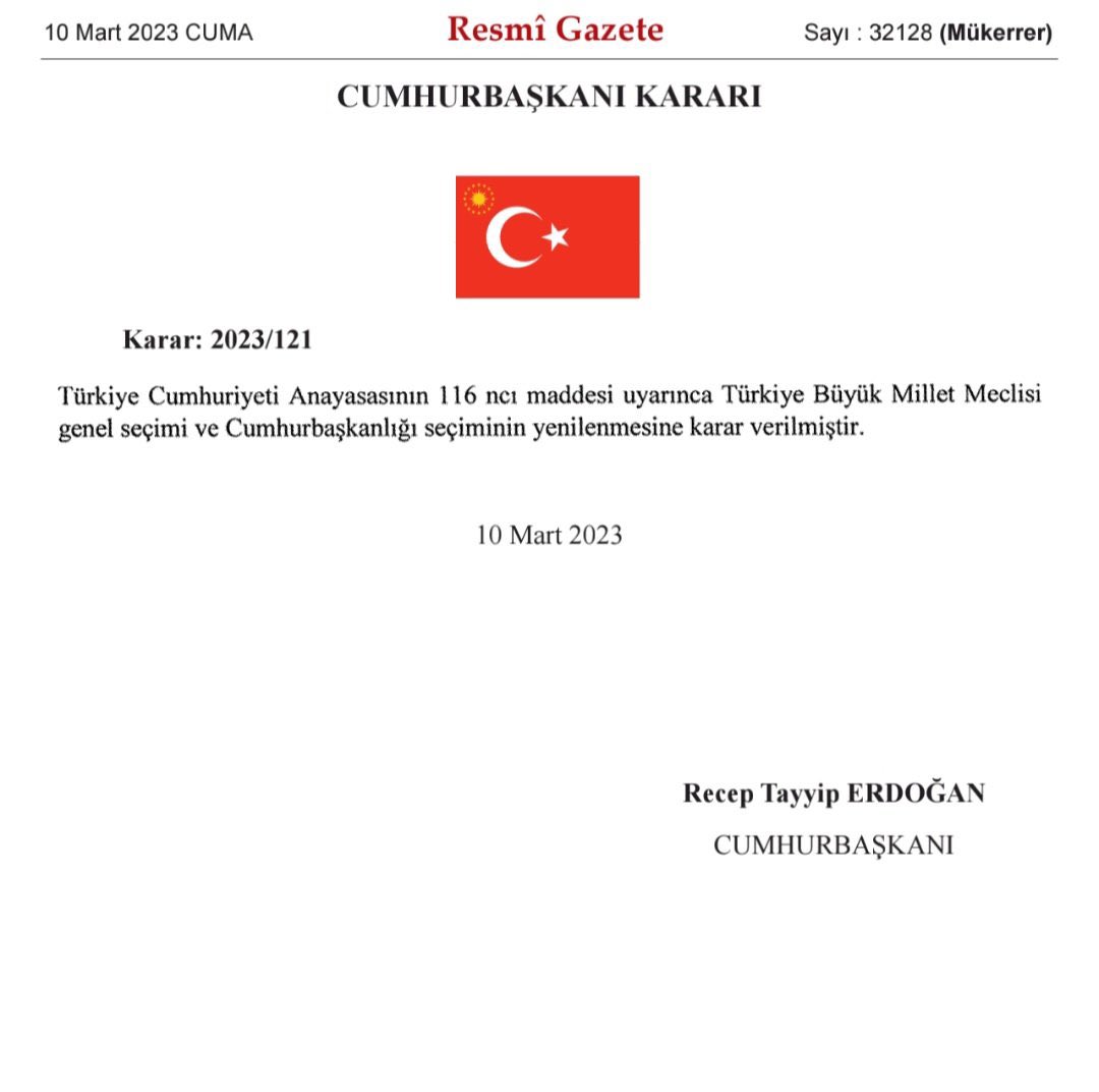 14 Mayıs ülkemize ve milletimize hayırlı olsun.

 “Türkiye Yüzyılı”nın kapısını ardına kadar açsın.

 Haydi Bismillah...