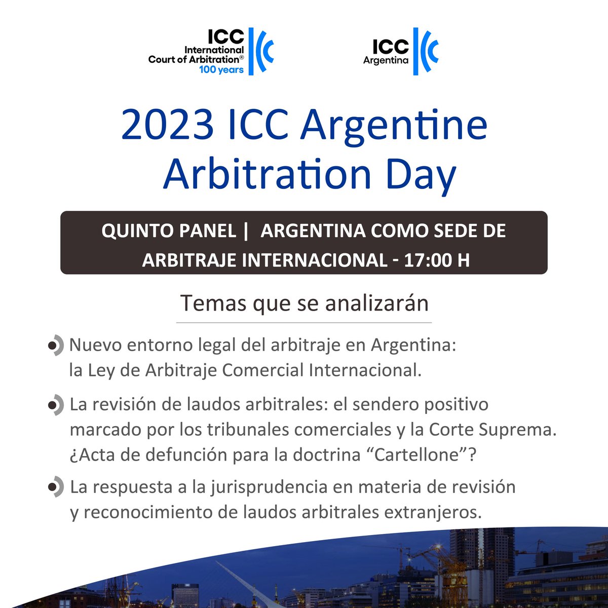 iccargentina's tweet photo. Argentina como sede de arbitraje internacional

Mirá los temas y speakers que estarán en el Panel del 2023 ICC Argentine Arbitration Day.

#ICCArgentina #Arbitraje #Comercio #NegociosInternacionales #ArbitrationDay #ArbitrajeEmpresarial #ComercioExterior #ComercioExterior #Aduana https://t.co/KssPy82yUO