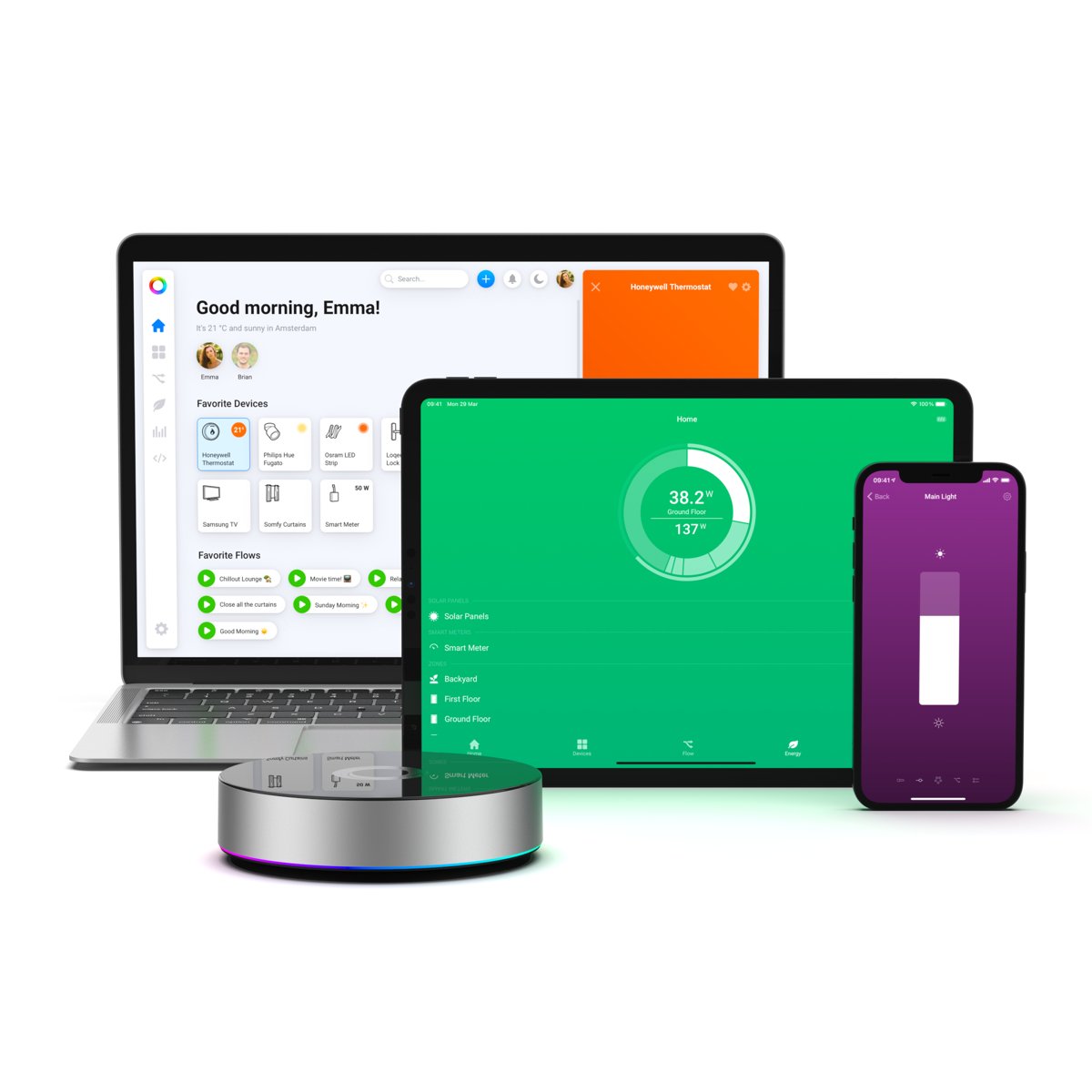 La Homey Bridge est officiellement lancée. Equipée du Wifi, BLE, Zigbee, Z-Wave, 433Mhz et de l'infrarouge, elle permet de connectée différentes marques et différentes technologies au sein d'un même système.  Disponible dès à présent à partir de 84CHF. 
zurl.co/SRzJ